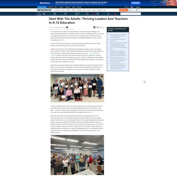 Start With The Adults: Thriving Leaders And Teachers In K-12 Education – Benzinga.com